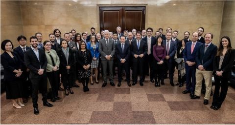 Foto de Familia de los participantes en la reuni&oacute;n del sector privado en Buenos Aires.