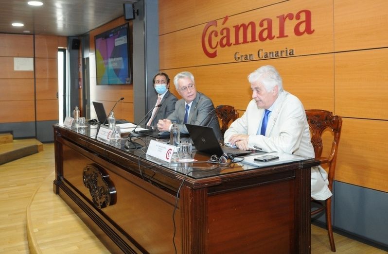 La presentaci&oacute;n cont&oacute; con la intervenci&oacute;n del presidente de COFIDES, Jos&eacute; Luis Curbelo, y del presidente de la C&aacute;mara, Jos&eacute; S&aacute;nchez Tinoco.