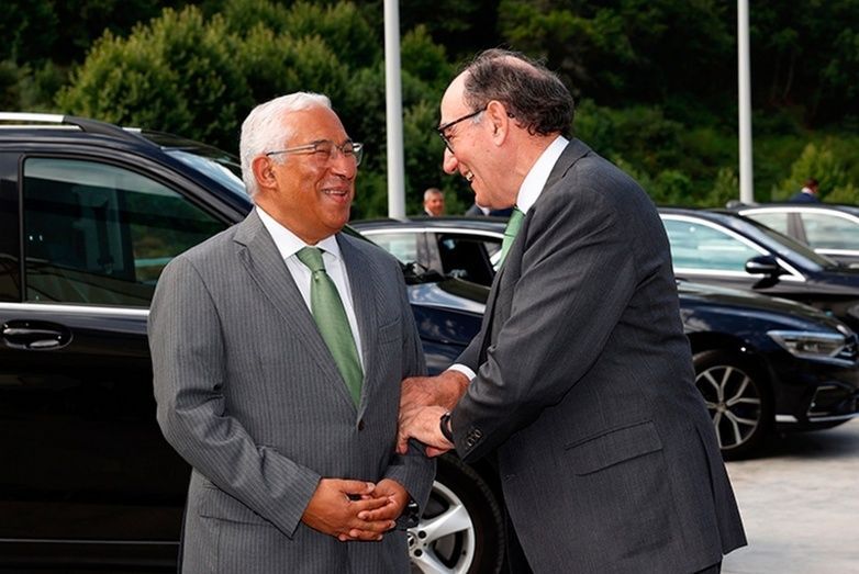 El Primer ministro de Portugal, Ant&oacute;nio Costa, y el presidente de Iberdrola, Ignacio Gal&aacute;n.