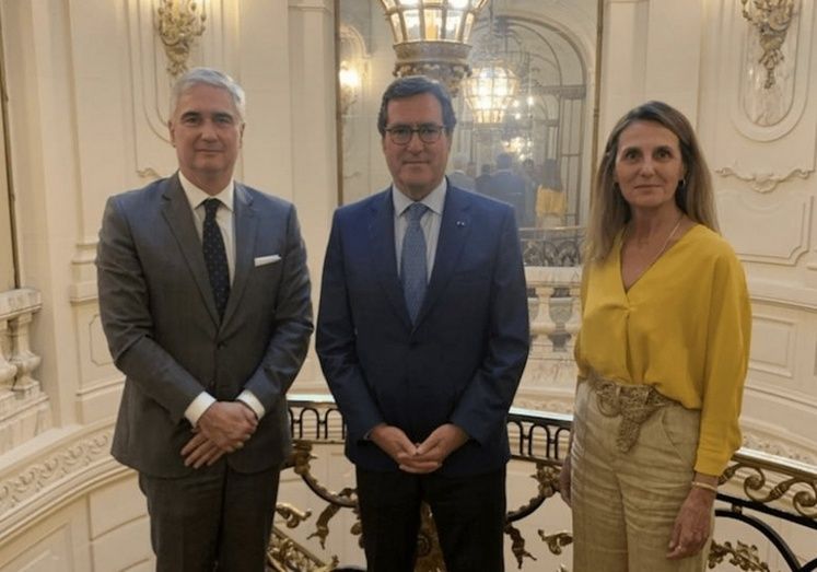 La reuni&oacute;n con el el embajador de Brasil en Espa&ntilde;a y en el Principado de Andorra, Orlando Leite Ribeiro.