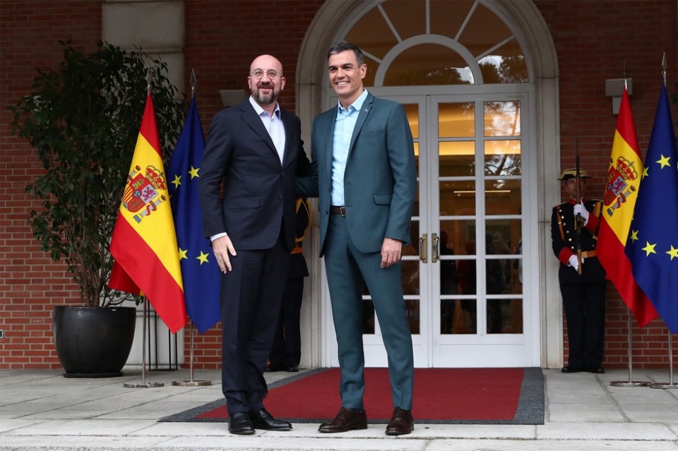 Pedro S&aacute;nchez recibe en La Moncloa al presidente del Consejo Europeo Pool Moncloa/Fernando Calvo. La Moncloa