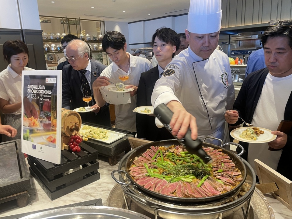 Degustaci&oacute;n en Yokohama.