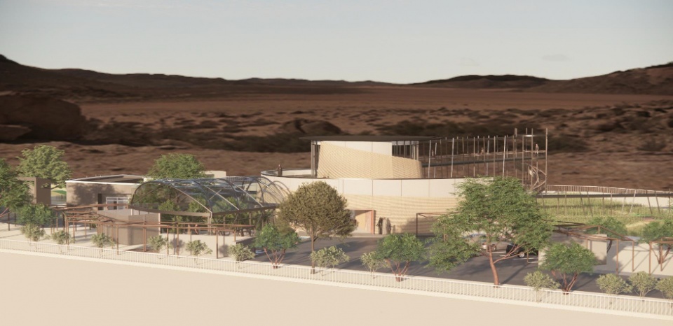 Render planta de tratamiento de bios&oacute;lidos de Al Badaa