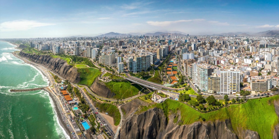 Vista a&eacute;rea de Lima, Per&uacute;.