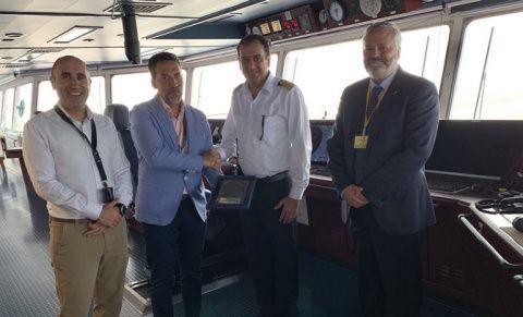De izda a dcha: Alejandro Rego, Javier L&oacute;pez, Warner Gerard Fernandes y Carlos Callvi.