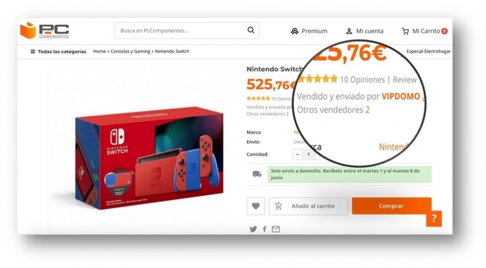 PC Componentes marketplace.
