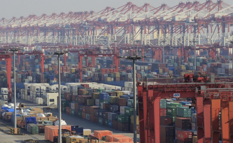 Imagen del Puerto chino de Shanghai.