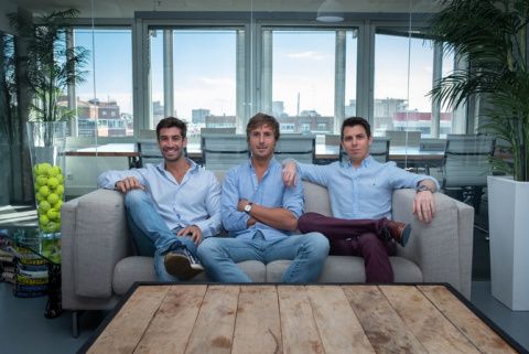 Los fundadores de Playtomic: Pedro Claver&iacute;a (CEO), Pablo Carro y Domingo Guzm&aacute;n.