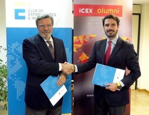 Izda a Dcha: El presidente del Club de Exportadores, Antonio Bonet, y el presidente de ICEX Alumni, Adolfo Romero de Marcelo. Izda a Dcha: El presidente del Club de Exportadores, Antonio Bonet, y el presidente de ICEX Alumni, Adolfo Romero de Marcelo.