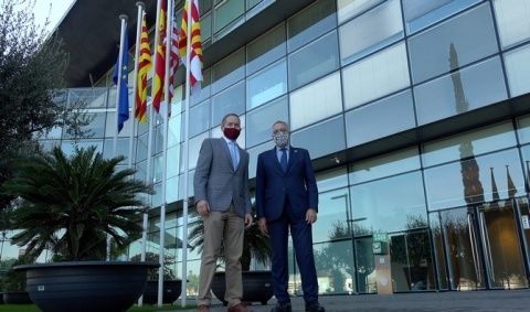 La visita de Robert Riley, c&oacute;nsul general de Estados Unidos en Barcelona.