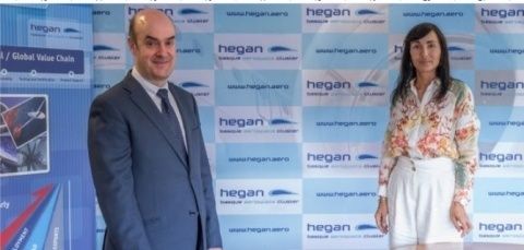 Carlos Alzola, presidente de HEGAN y Ana Villate Dtra. General de Hegan.