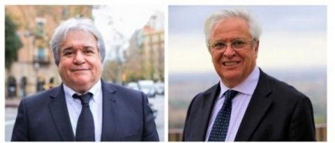 Ramón Riera, presidente saliente (izquierda) y Joan Clos, presidente entrante (derecha). Ramón Riera, presidente saliente (izquierda) y Joan Clos, presidente entrante (derecha).