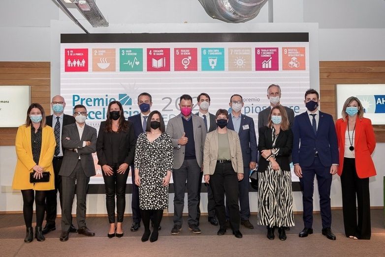 Foto de familia de los finalistas del X Premio Excelencia de la Cámara Alemana. Foto de familia de los finalistas del X Premio Excelencia de la Cámara Alemana.