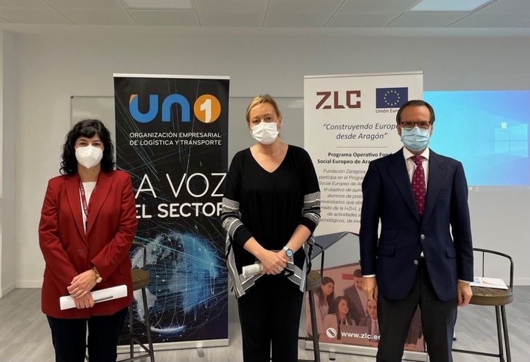 Consejera de Economía y Empleo del Gobierno de Aragón, Marta Gastón, la directora del ZLC, Susana Val y el presidente de UNO, Francisco Aranda. Consejera de Economía y Empleo del Gobierno de Aragón, Marta Gastón, la directora del ZLC, Susana Val y el presidente de UNO, Francisco Aranda.