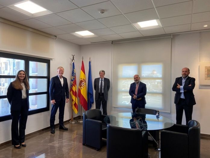 La visita del presidente de la Autoridad Portuaria Hamburgo.