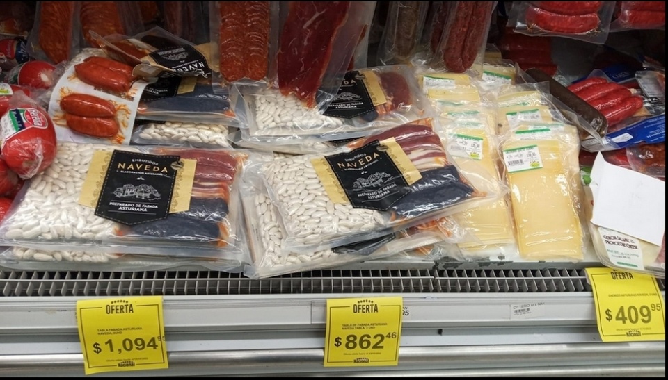 Productos asturianos.