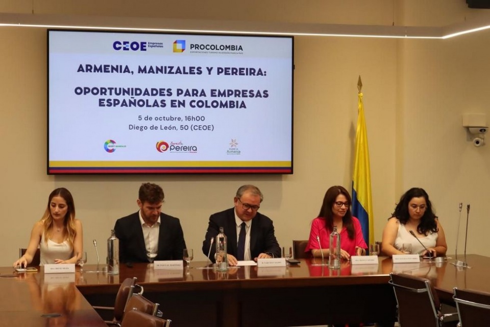 Narciso Casado, director general de CEOE Internacional, en el encuentro sobre "Armenia, Manizales y Pereira: oportunidades para empresas espa&ntilde;olas en Colombia"
