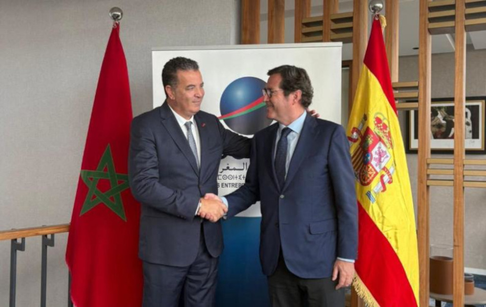 Los presidentes de CEOE y la CGEM, Antonio Garamendi y Chakib Alj. Los presidentes de CEOE y la CGEM, Antonio Garamendi y Chakib Alj.
