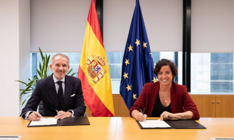 La firma del convenio.