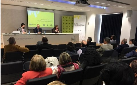 El director del Instituto de Fomento (Info), Joaqu&iacute;n G&oacute;mez, inaugur&oacute; hoy en el Parque Cient&iacute;fico de la Regi&oacute;n de Murcia la jornada empresarial.