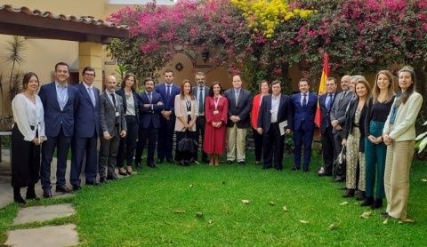 La visita a la Embajada de Espa&ntilde;a en Lima.
