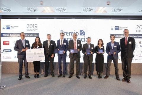 Foto de familia de los finalistas del VIII Premio Excelencia de la C&aacute;mara Alemana.