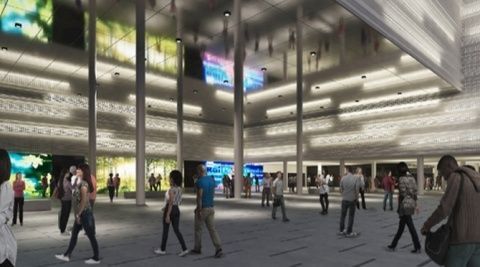 El proyecto abarca una superficie de 92.000 metros cuadrados entre el nuevo edificio, la superficie comercial anexa y el parking. El proyecto abarca una superficie de 92.000 metros cuadrados entre el nuevo edificio, la superficie comercial anexa y el parking.