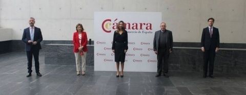 Encuentro sobre arbitraje y competitividad empresarial celebrado en la C&aacute;mara de Comercio de Espa&ntilde;a.