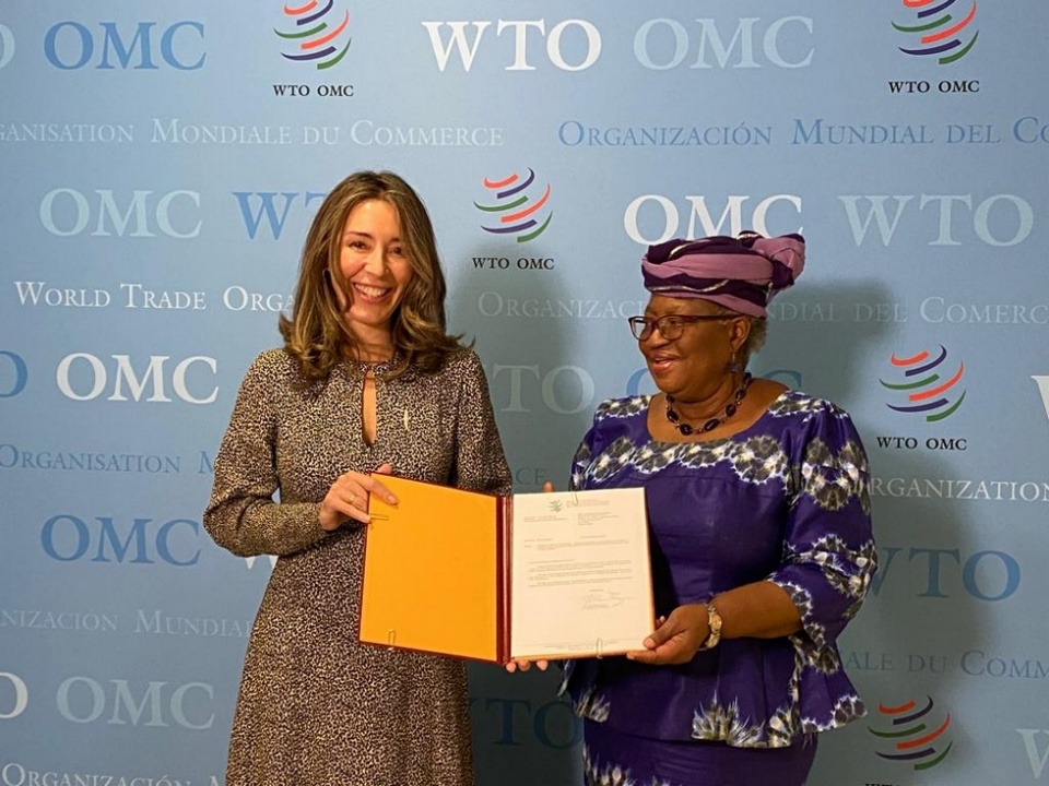 La secretaria de Estado de Comercio, Xiana M&eacute;ndez, ha mantenido un encuentro con Ngozi Okonjo-Iweala, directora general de la OMC