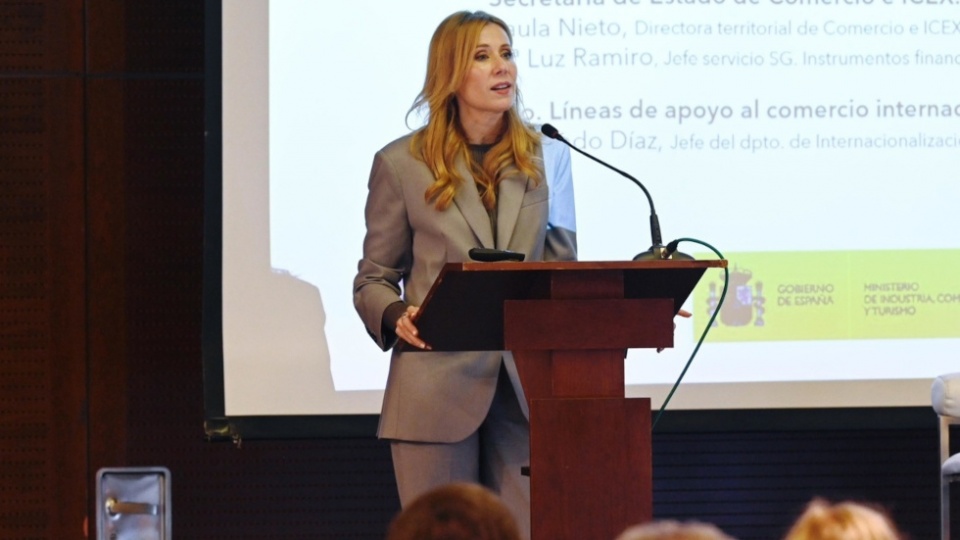 La consejera de Empresa, Empleo y Econom&iacute;a Social, Marisa L&oacute;pez Arag&oacute;n, en la inauguraci&oacute;n de la jornada.