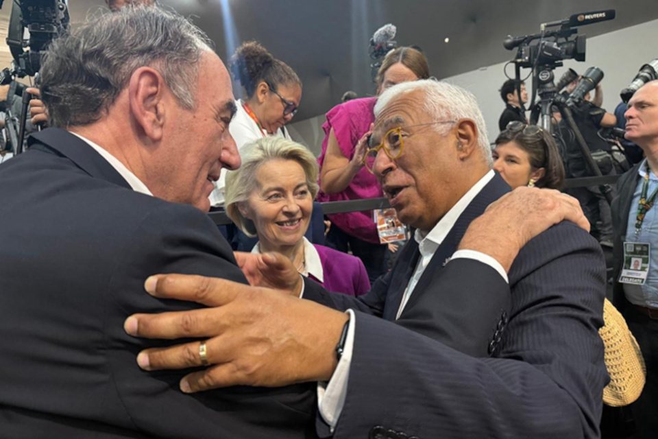 Ignacio Galán, Ursula von der Leyen y Antonio Costa. Ignacio Galán, Ursula von der Leyen y Antonio Costa.