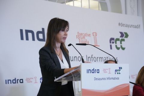 Isabel Pardo, durante el desayuno informativo organizado por ExecutiveForum.