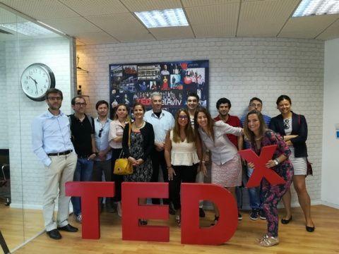 Delegaci&oacute;n encabezada por Ceeim en Israel, con TEDX.