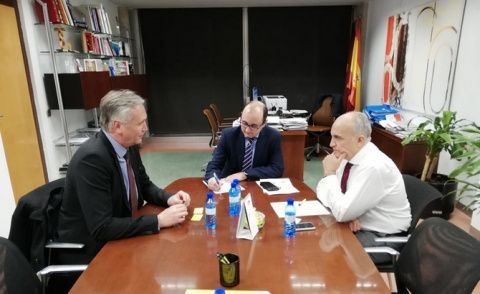 La reuni&oacute;n con el consejero Econ&oacute;mico y Comercial de la Embajada de B&eacute;lgica en Espa&ntilde;a.