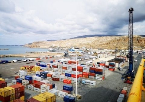 Playa de contenedores, Muelle Pechina Puerto Almer&iacute;a.