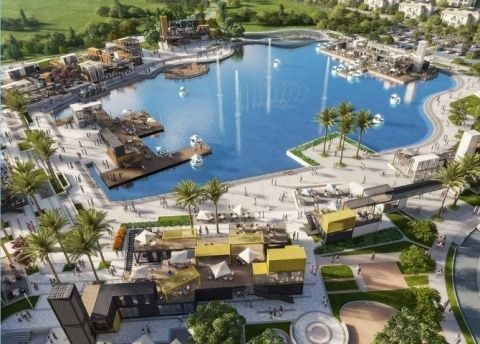 El proyecto se trata de una fuente espectacular en el centro de un lago artificial. El proyecto se trata de una fuente espectacular en el centro de un lago artificial.