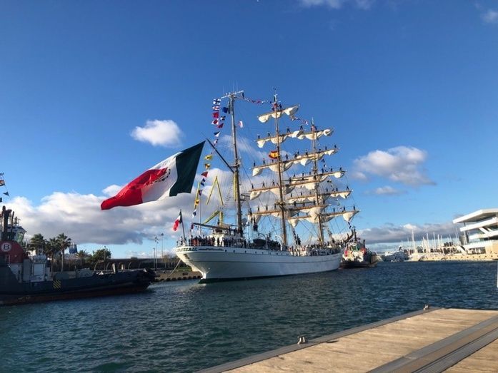 El Buque Velero Escuela Cuauht&eacute;moc de la Armada de M&eacute;xico.
