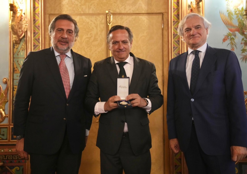 El presidente de la C&aacute;mara de Comercio de Madrid, &Aacute;ngel Asensio; el empresario Juan Pablo L&aacute;zaro; y el presidente de CEIM, Miguel Garrido.