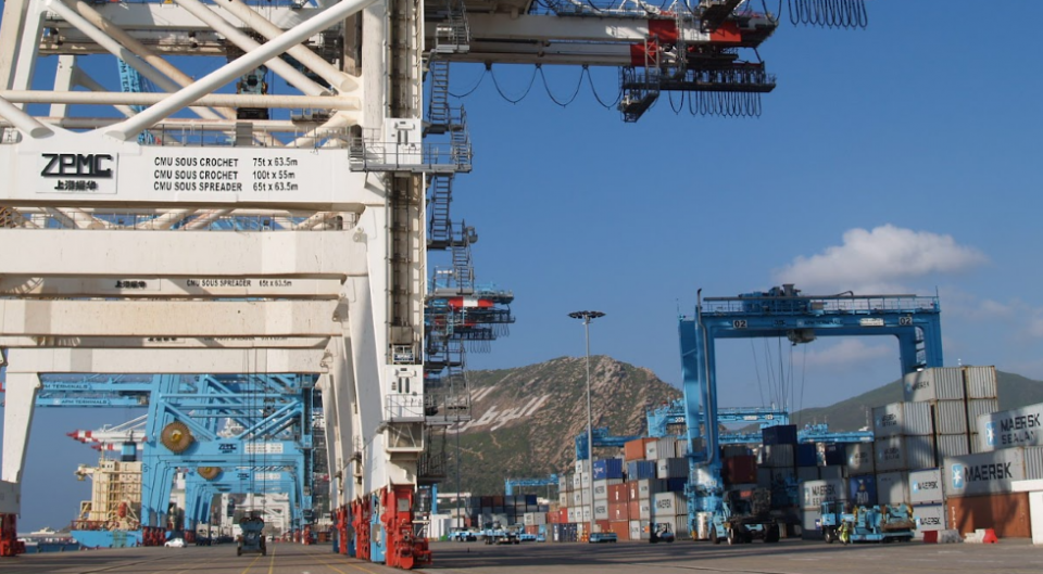 Terminal portuaria en Tanger Med, foto empresa Exterior