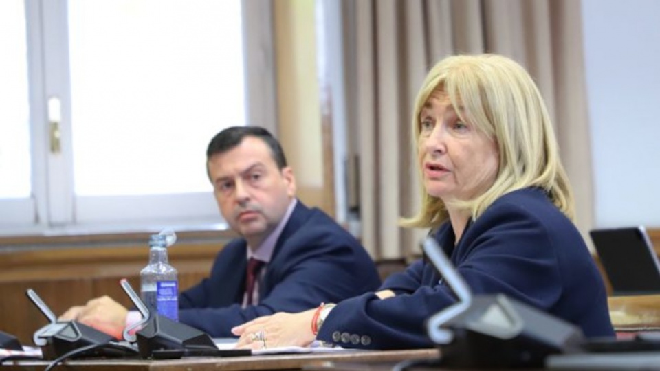 La senadora Cristina Moreno, durante el debate de una iniciativa en Comisi&oacute;n.